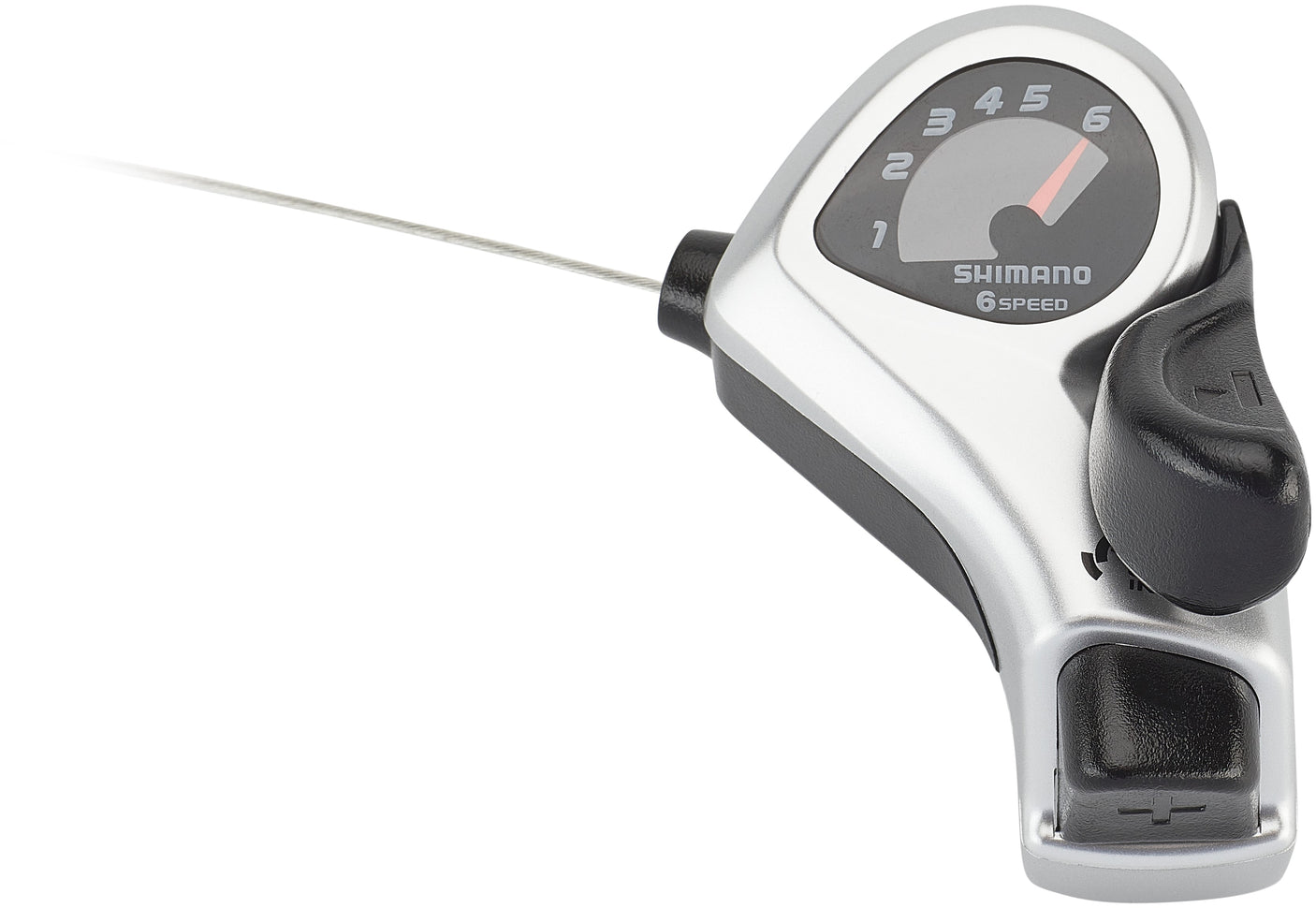 Shimano Tourney SL-TX50 duimschakelaar 6-speed rechts zilver/zwart