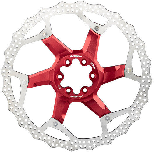 Reverse remschijf 6-gaats aluminium/staal rood