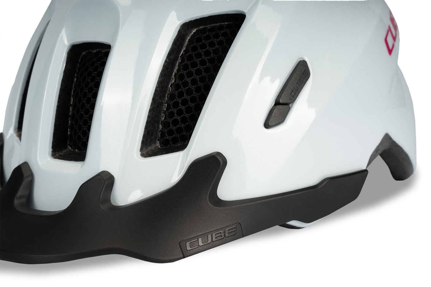 Cube Helm FINK flashwhite'n'pink