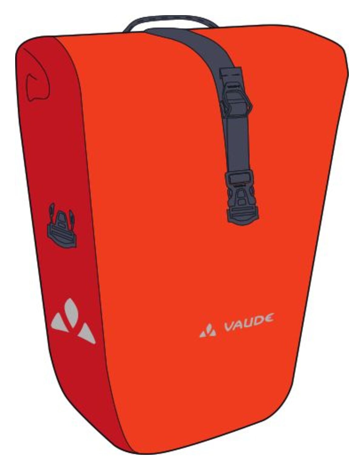 VAUDE Aqua Back bagagedragerstas rood