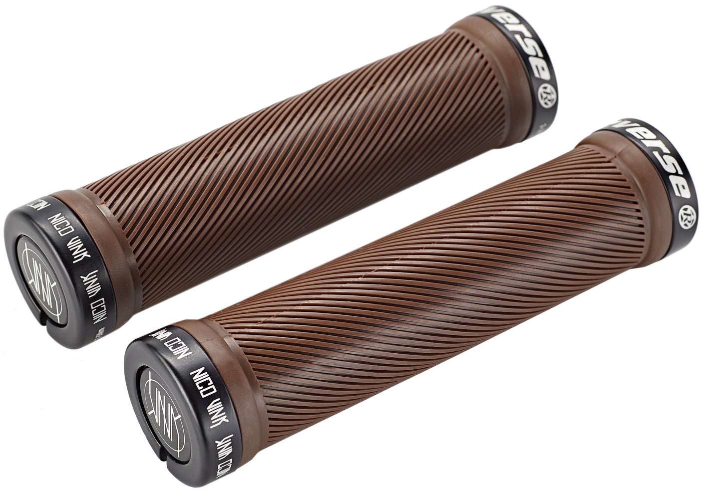 Reverse Nico Vink Signature Series Lock-On grips Ø30x130mm bruin/zwart