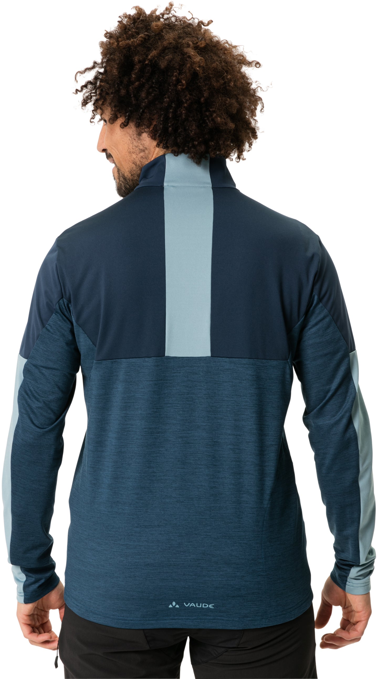 VAUDE All Year Moab T-Shirt met doorlopende ritssluiting heren blauw