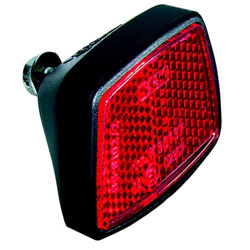 Busch + Müller achterreflector rechthoek voor spatbord zwart/rood