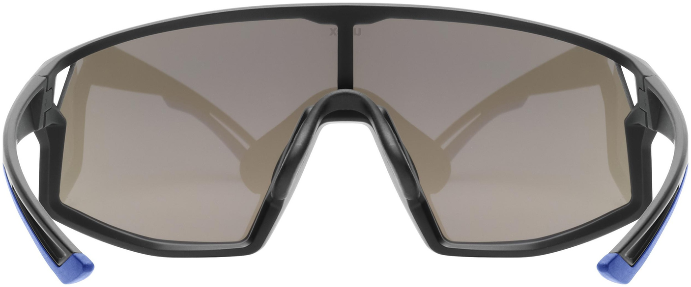 uvex Skyryse fietsbril Zwart Mat / Spiegel Blauw