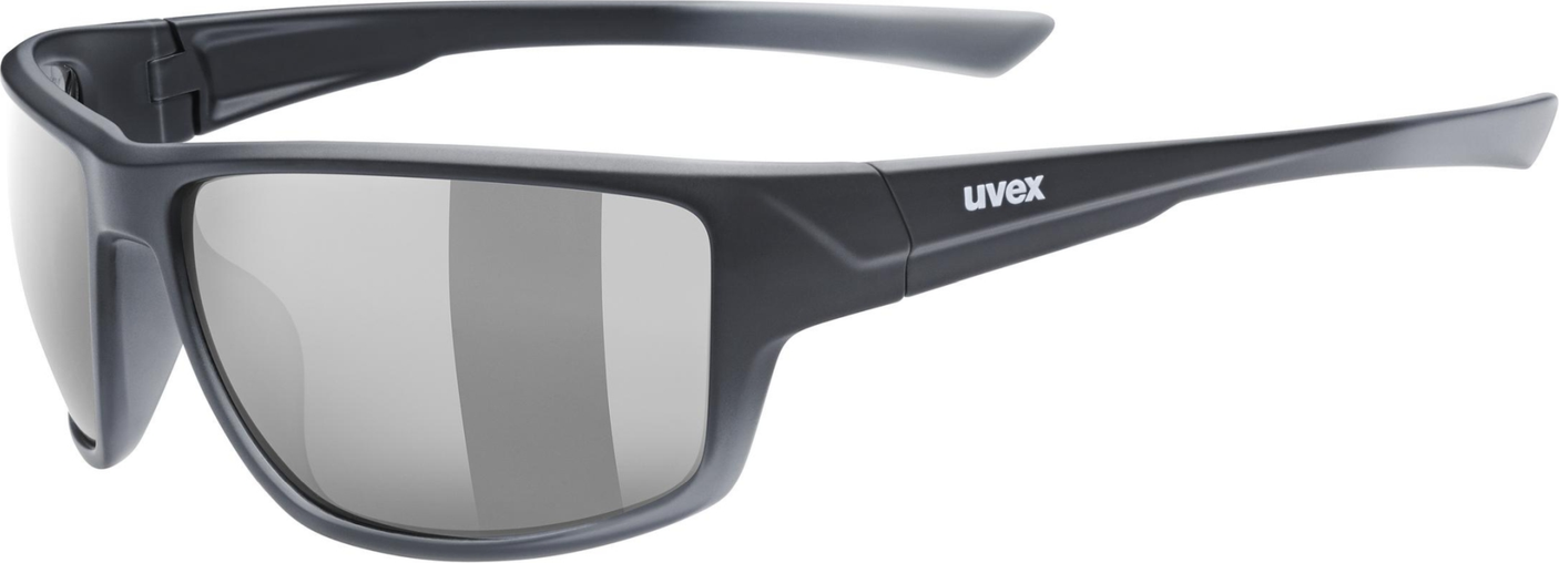 uvex Sportstyle 230 fietsbril Zwart Mat / Lightmirror Zilver