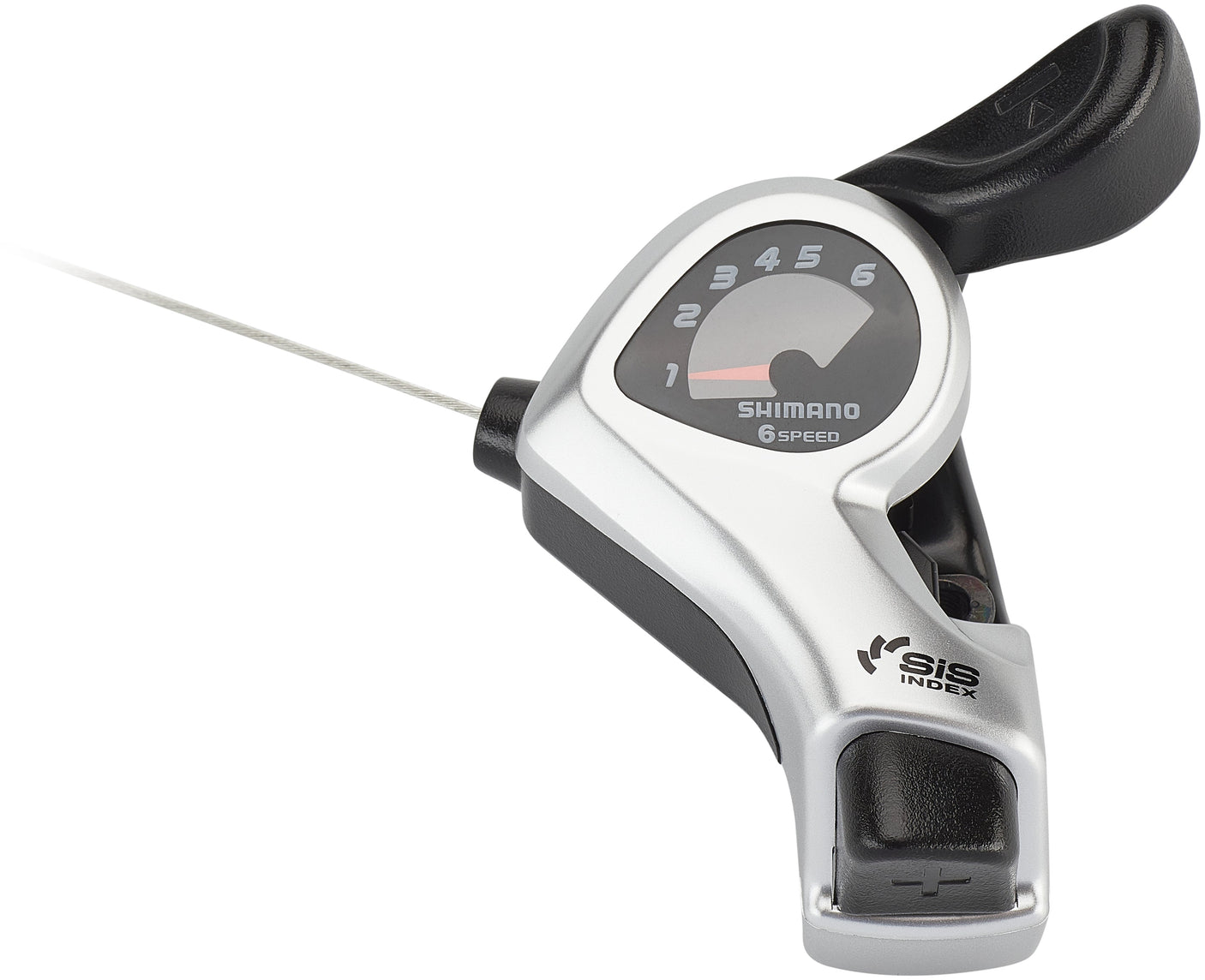 Shimano Tourney SL-TX50 duimschakelaar 6-speed rechts zilver/zwart