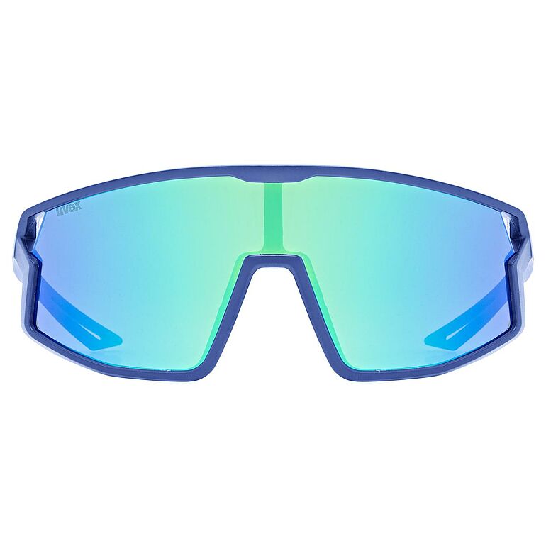 uvex Skyryse Jr. fietsbril Blauw Mat / Spiegel Groen