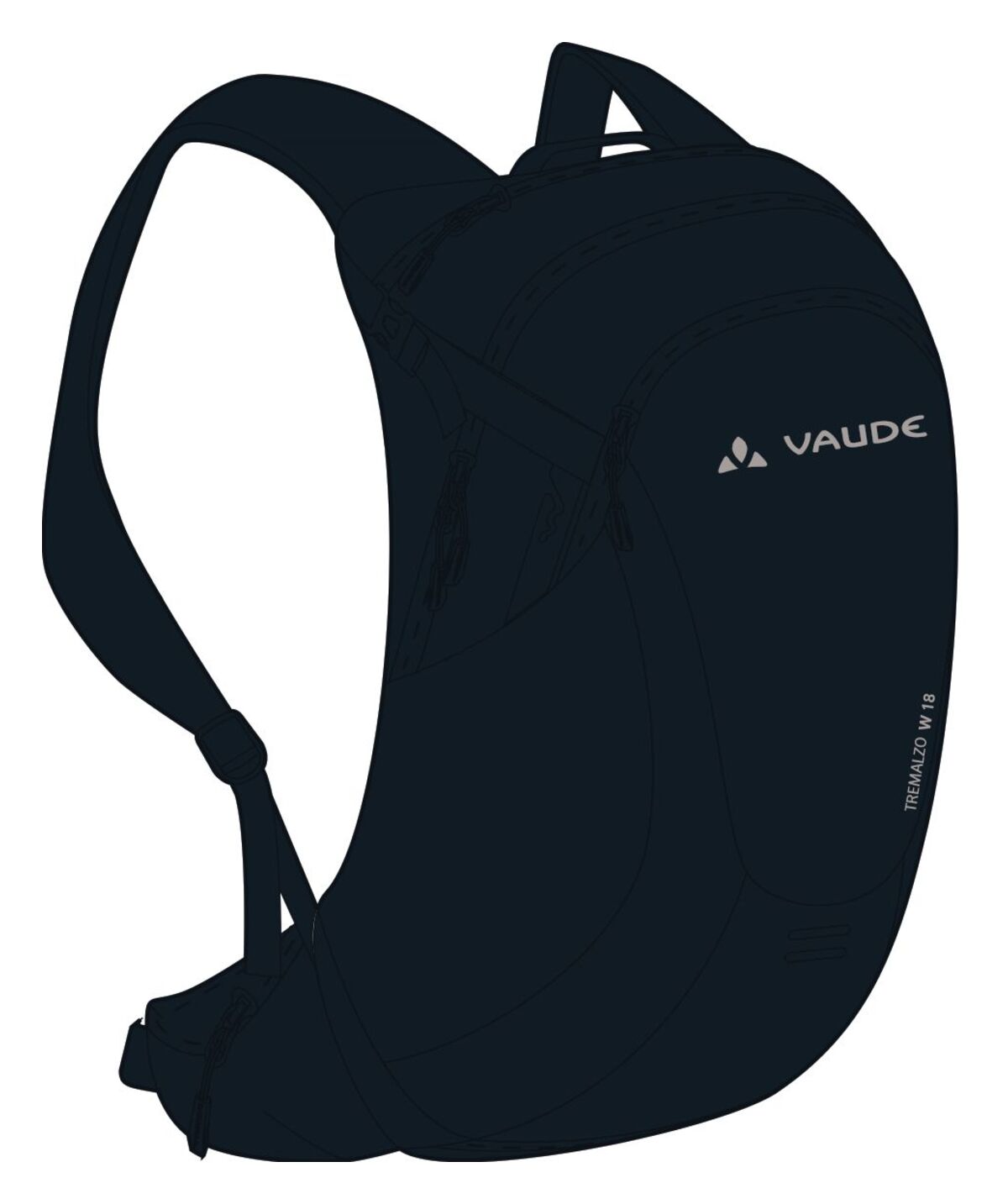 VAUDE Tremalzo 18 Rugzak Dames zwart