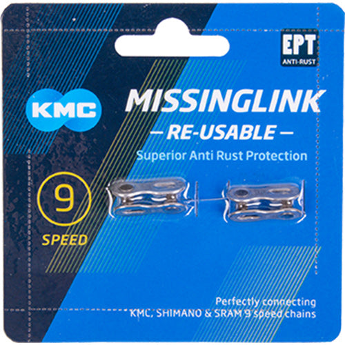 KMC 9R EPT Missing Link kettingschakel 9-speed zilver