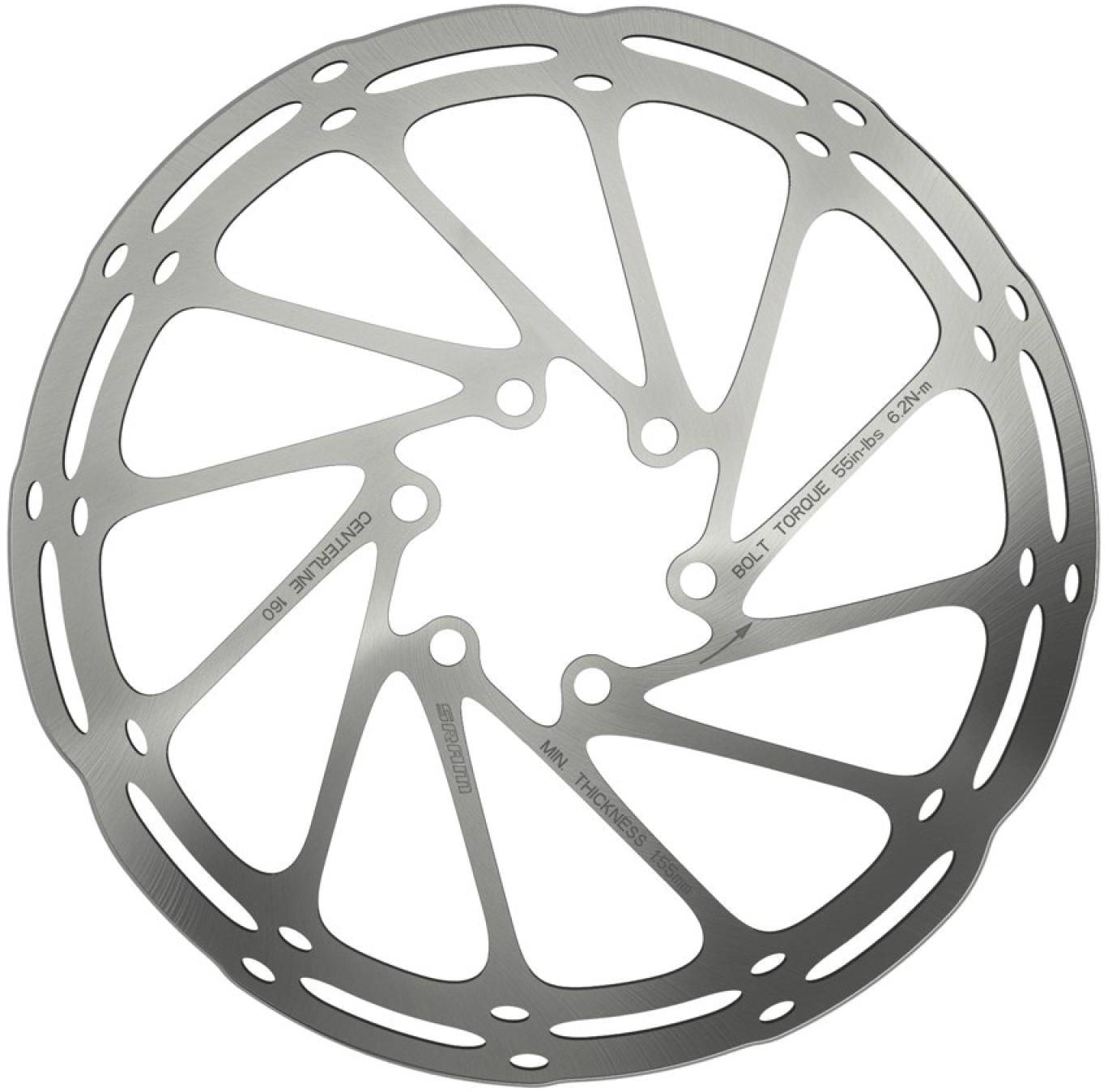 SRAM Centerline Rounded remschijf monoblock zilver