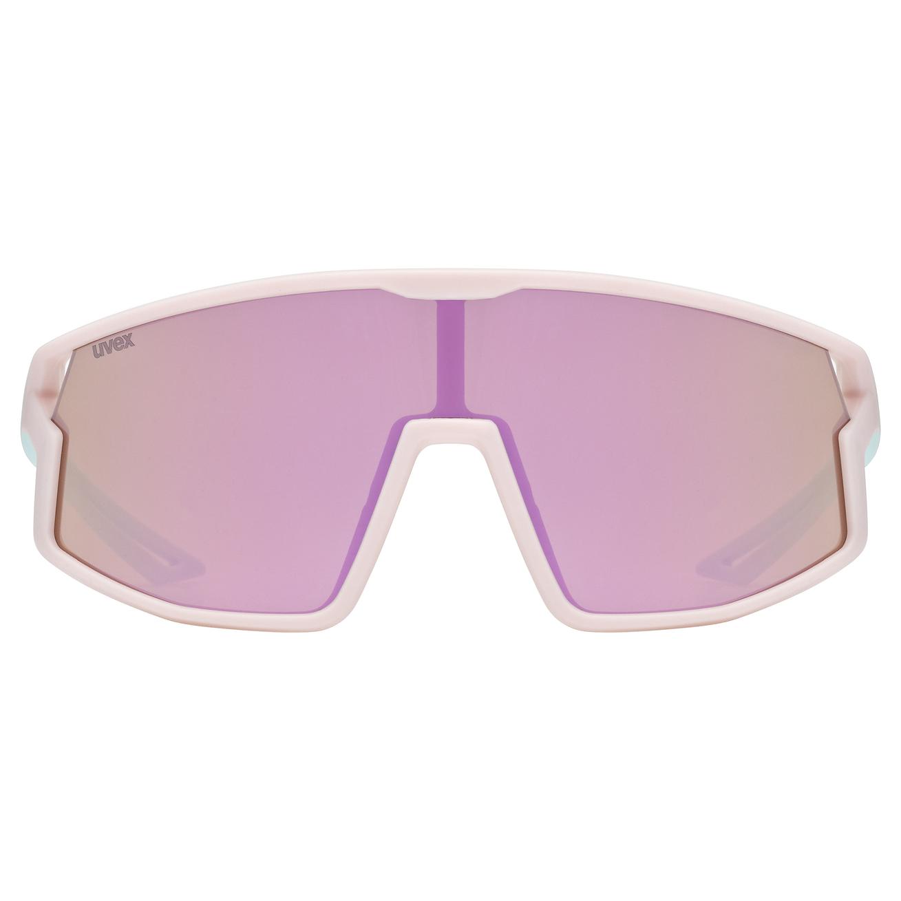 uvex Skyryse Jr. fietsbril Roze-Groen Mat / Mirror Pink