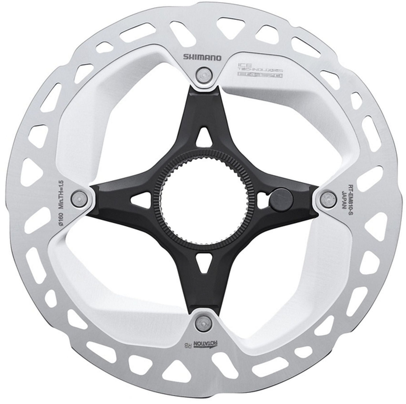 Shimano RT-EM810 Ice-Tech remschijf Center Lock voor STEPS