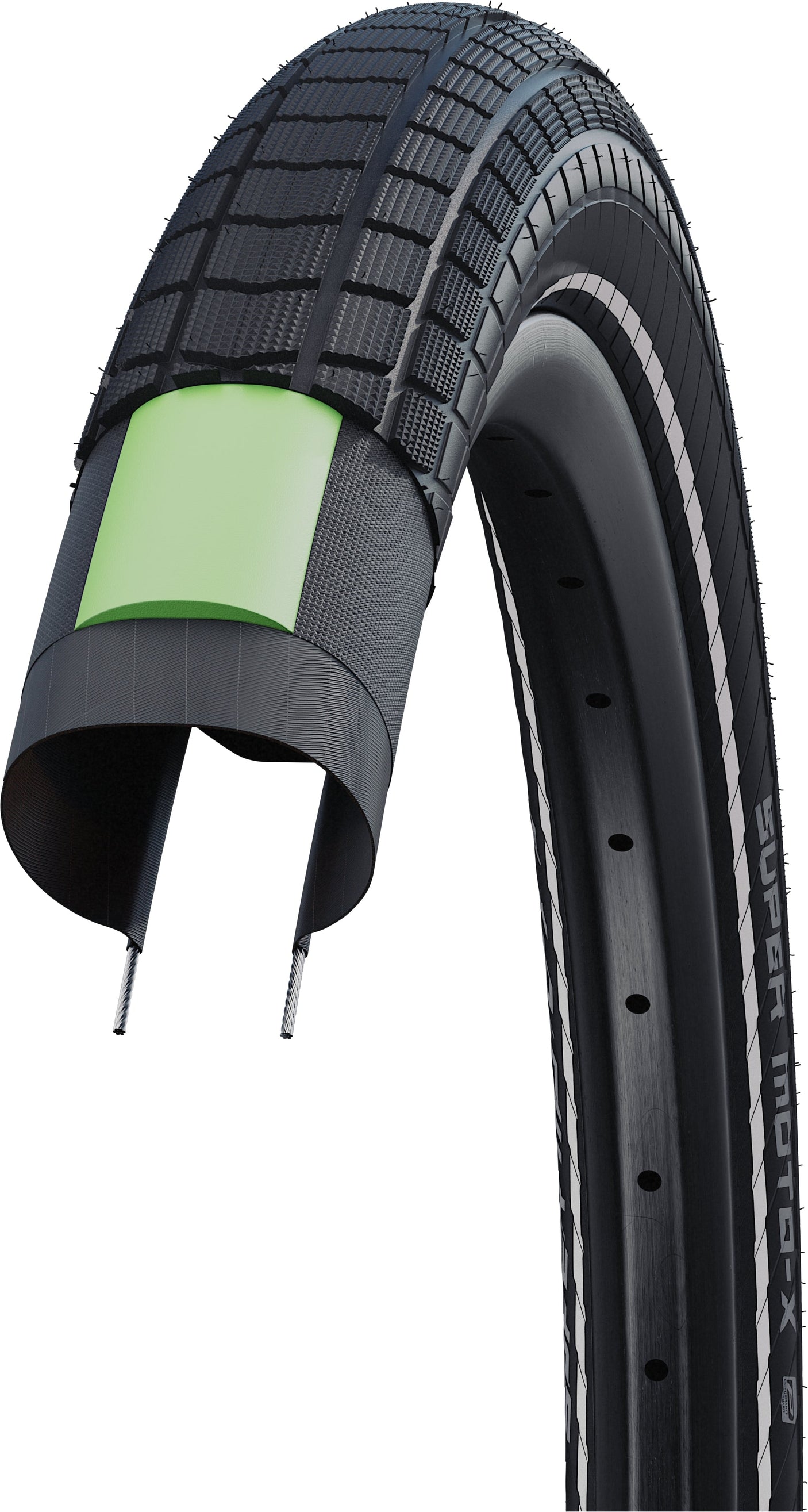 Schwalbe Super Moto-X Draadband 27.5x2.40" Performance Greenguard