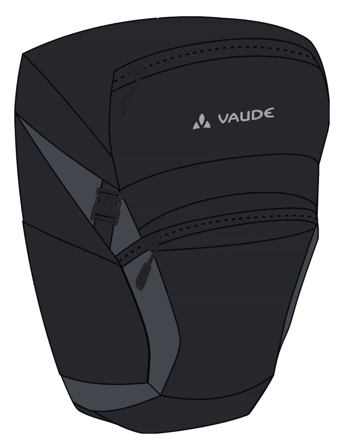 VAUDE OnTour Back tas zwart