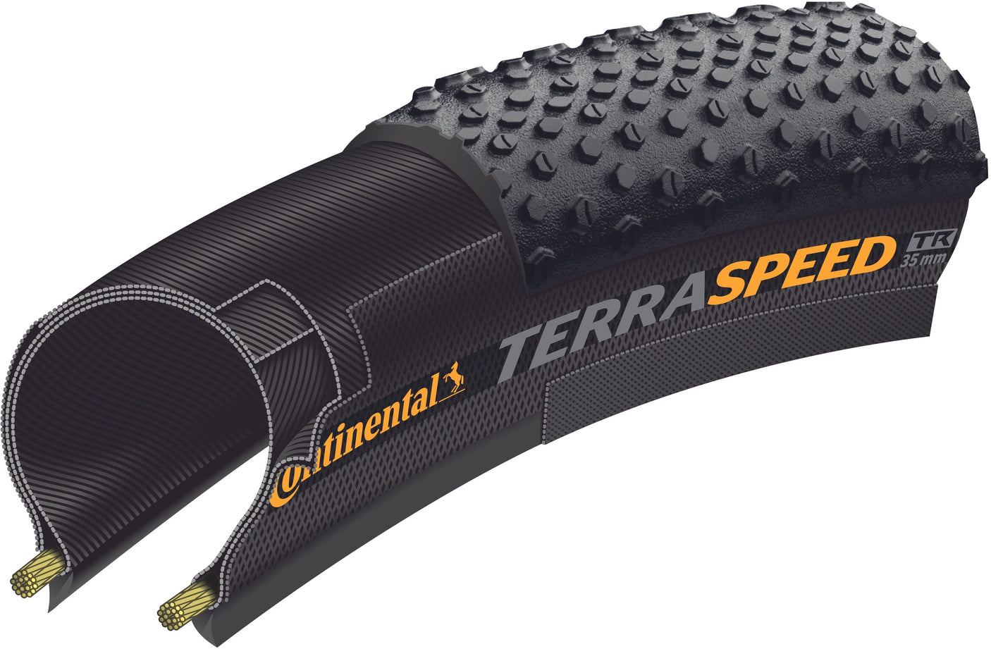 Continental Terra Speed ProTection vouwband TLR 27.5x1.50" zwart/beige