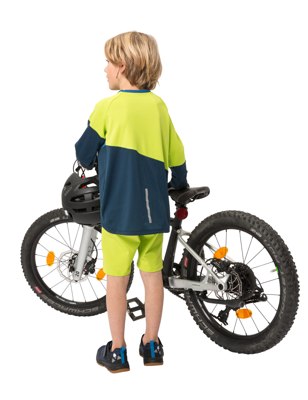 VAUDE Moab T-shirt met lange mouwen kinderen blauw/groen