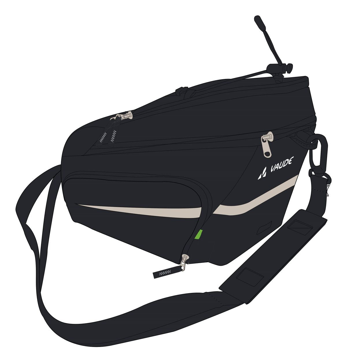 VAUDE Silkroad Plus Bagagedragerzak MIK zwart