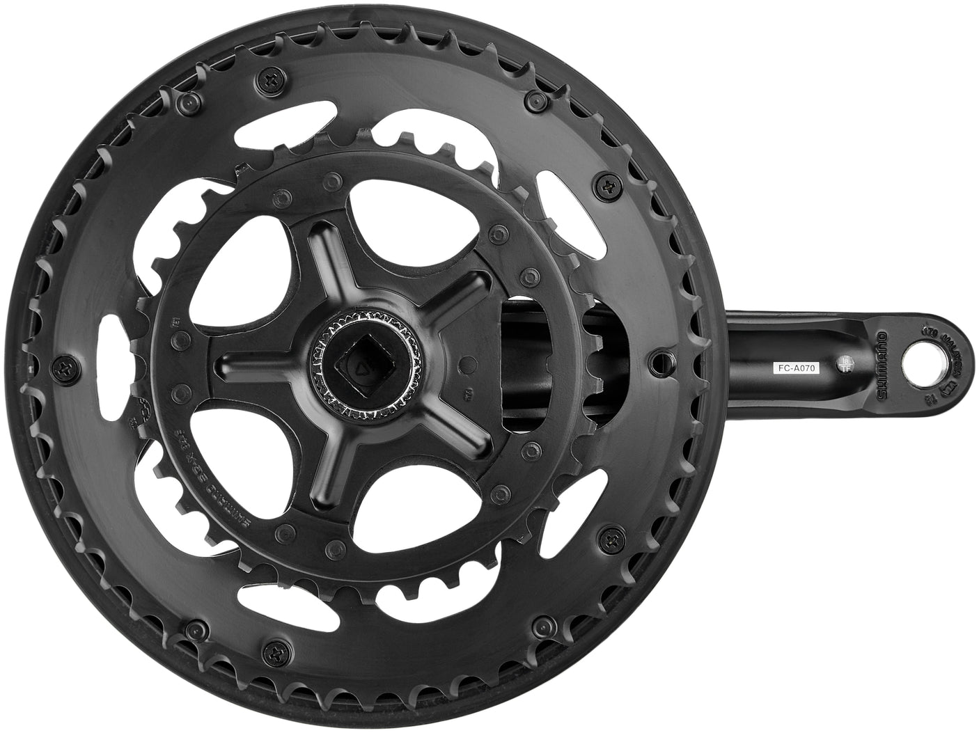 Shimano Tourney FC-A070 crankstel 7/8-speed kettingbladbeschermer zwart