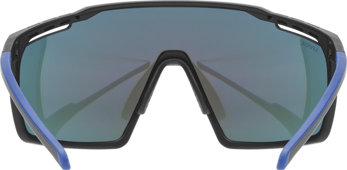 uvex Mtn Perform fietsbril Zwart-Blauw Mat / Spiegel Blauw