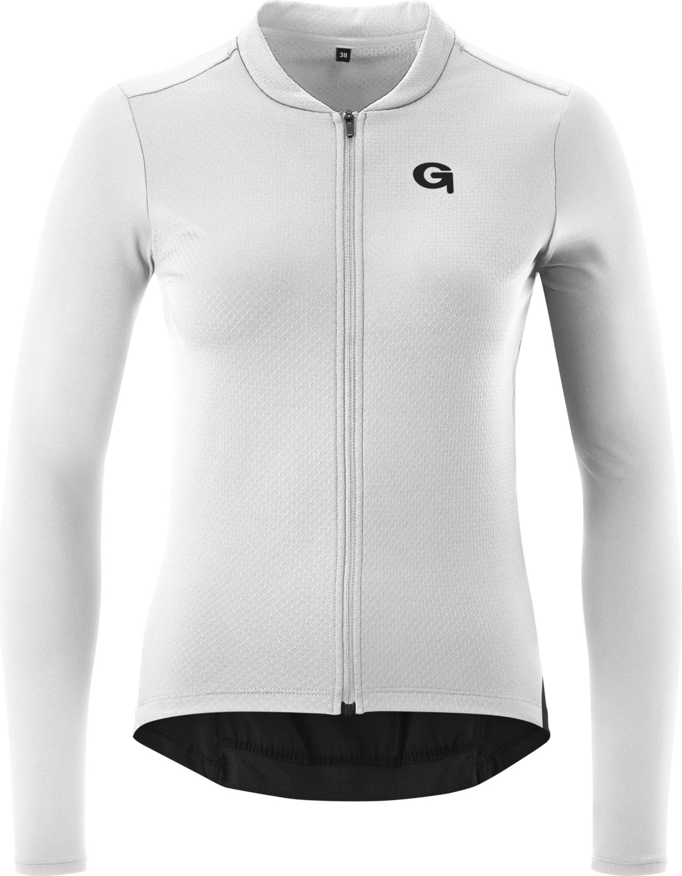 Gonso SITIVO TRIKOT LONGSLEEVE - Dames-fietsshirt-1/1-FZ wit / zwart