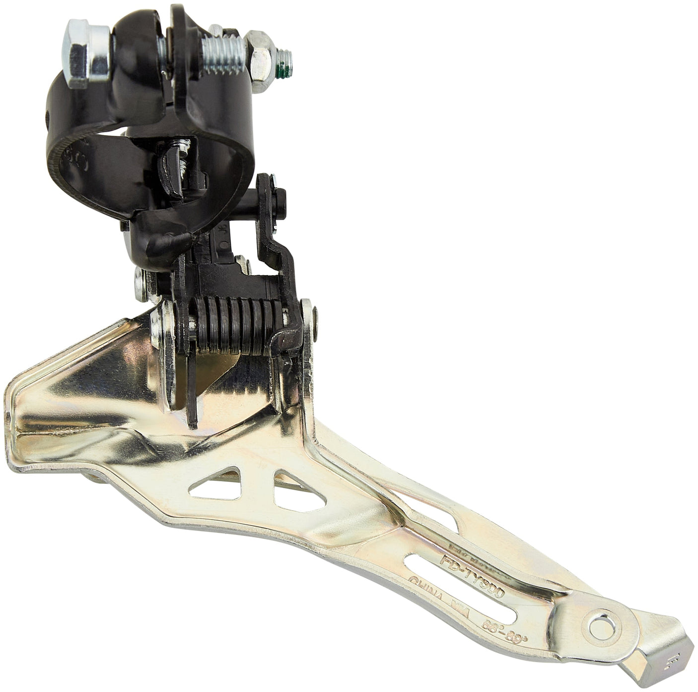Shimano Tourney FD-TY300 Voorderailleur Klem Hoog 3x6-/7-speed Down Pull zwart/zilver