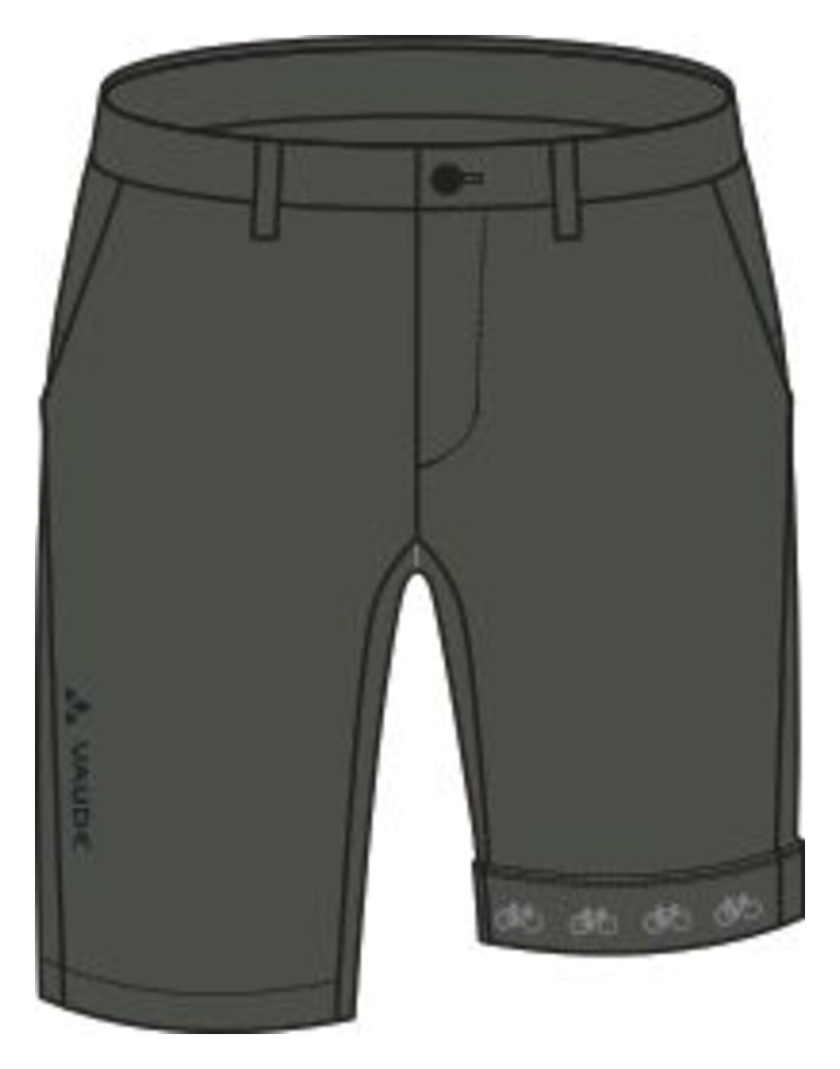 VAUDE Cyclist Shorts Heren olijfgroen