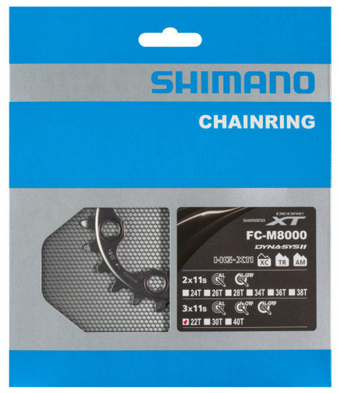 Shimano Deore XT FC-M8000 kettingblad voor 40-32-22 tanden 11-speed BB zwart