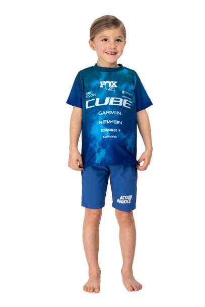 Cube MTB Baggy Short ROOKIE X Actionteam blauw