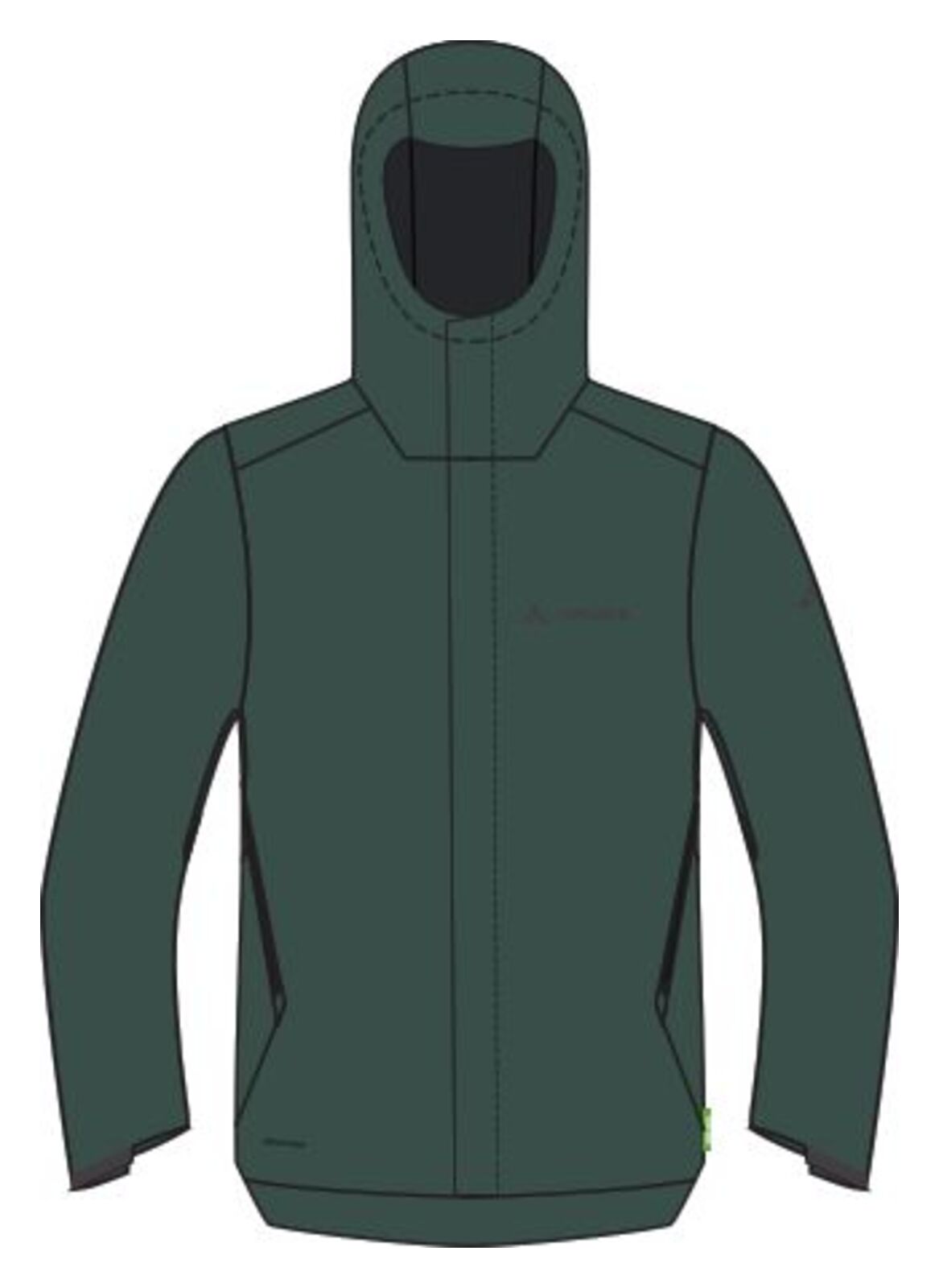 VAUDE Cyclist Warm Rain Jacket heren groen