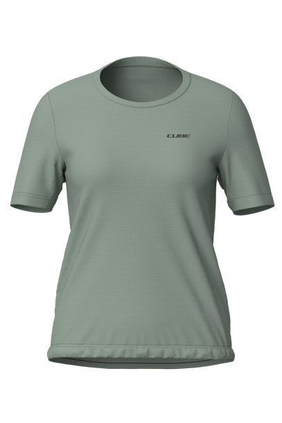 Cube GRAVEL WS korte mouw shirt groen