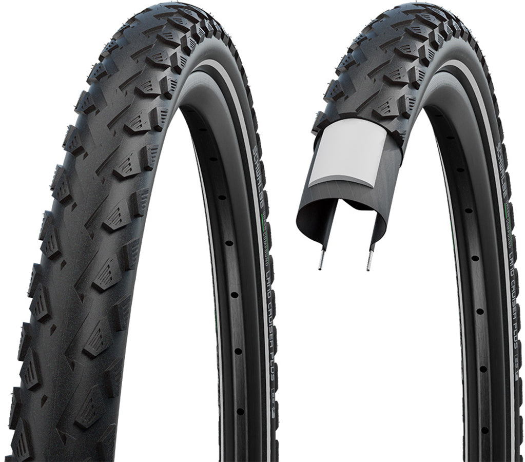 Schwalbe LandCruiser Plus Perform Draadband 28x1.60" PunctureG E-25 Green Compound Reflex zwart