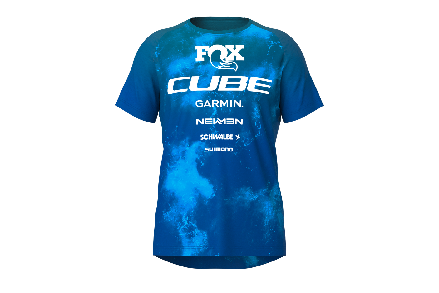 Cube MTB Shirt ROOKIE X Actionteam korte mouw blue´n´green