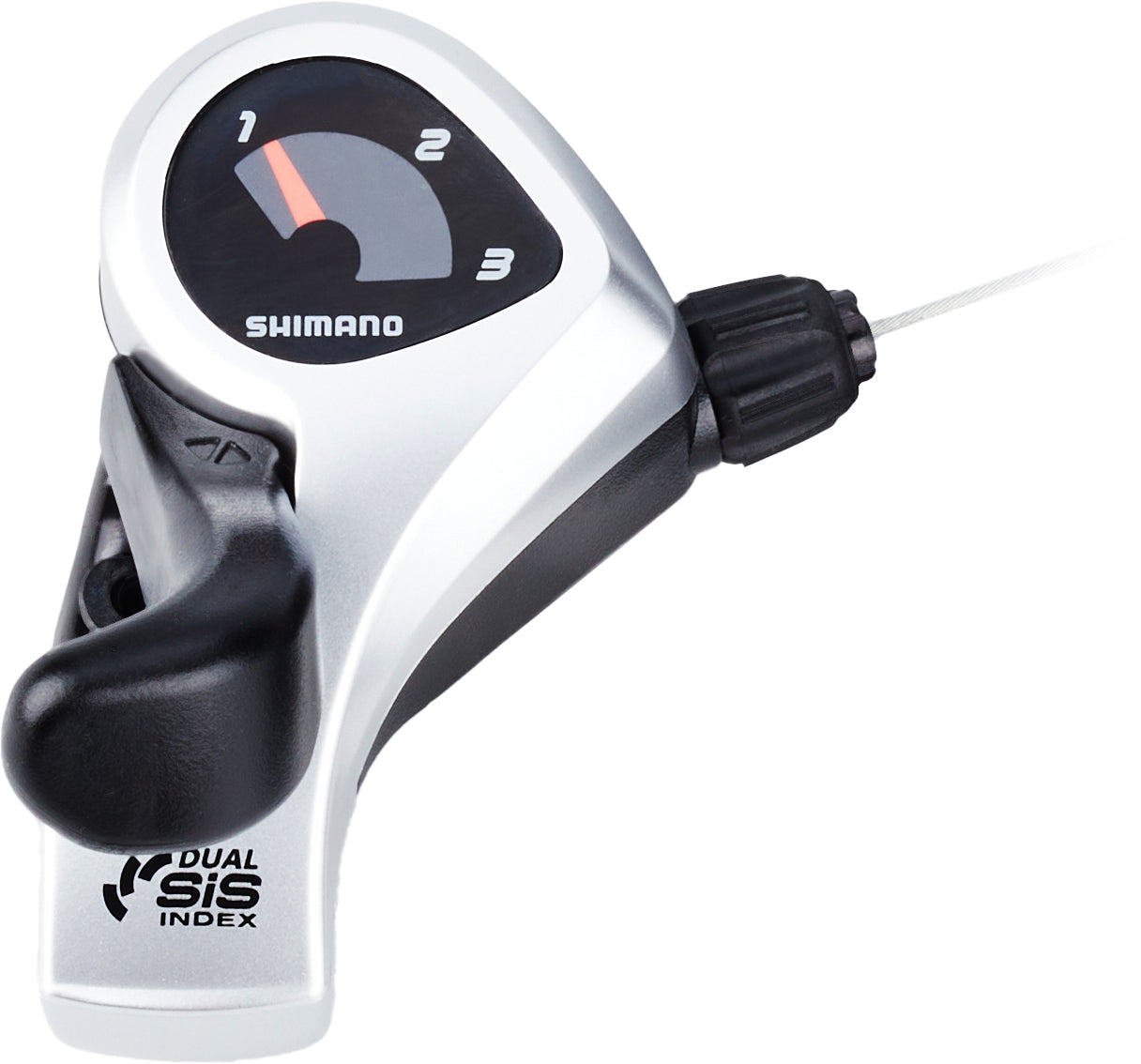 Shimano Tourney SL-TX50 duimschakelaar 3-speed links SIS zilver/zwart