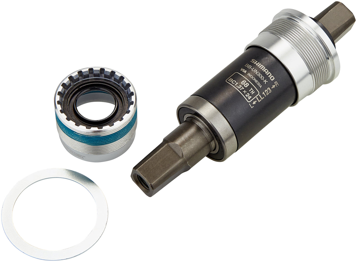 Shimano BB-UN300 Vierkant Bottom Bracket BSA 68mm voor kettingkast incl. spacer
