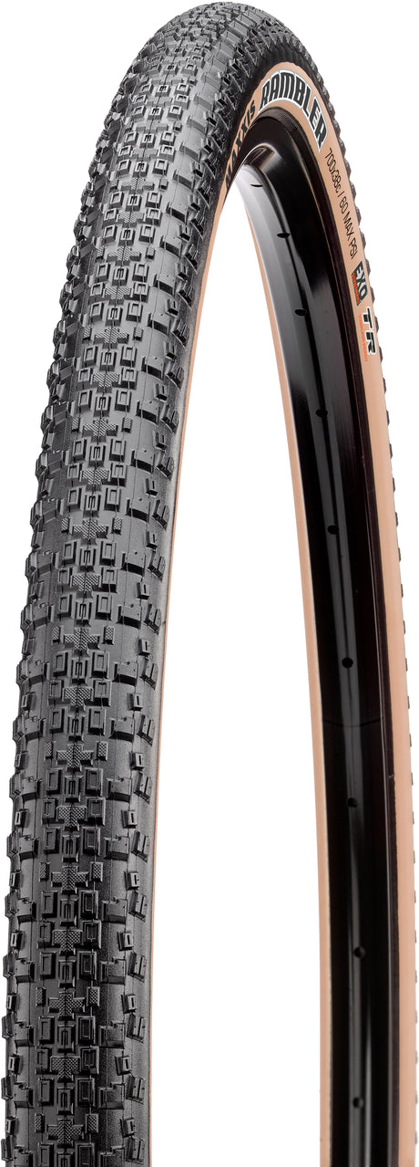 Maxxis Rambler vouwband 700x38C Dual EXO TR Tanwall zwart/lichtbruin