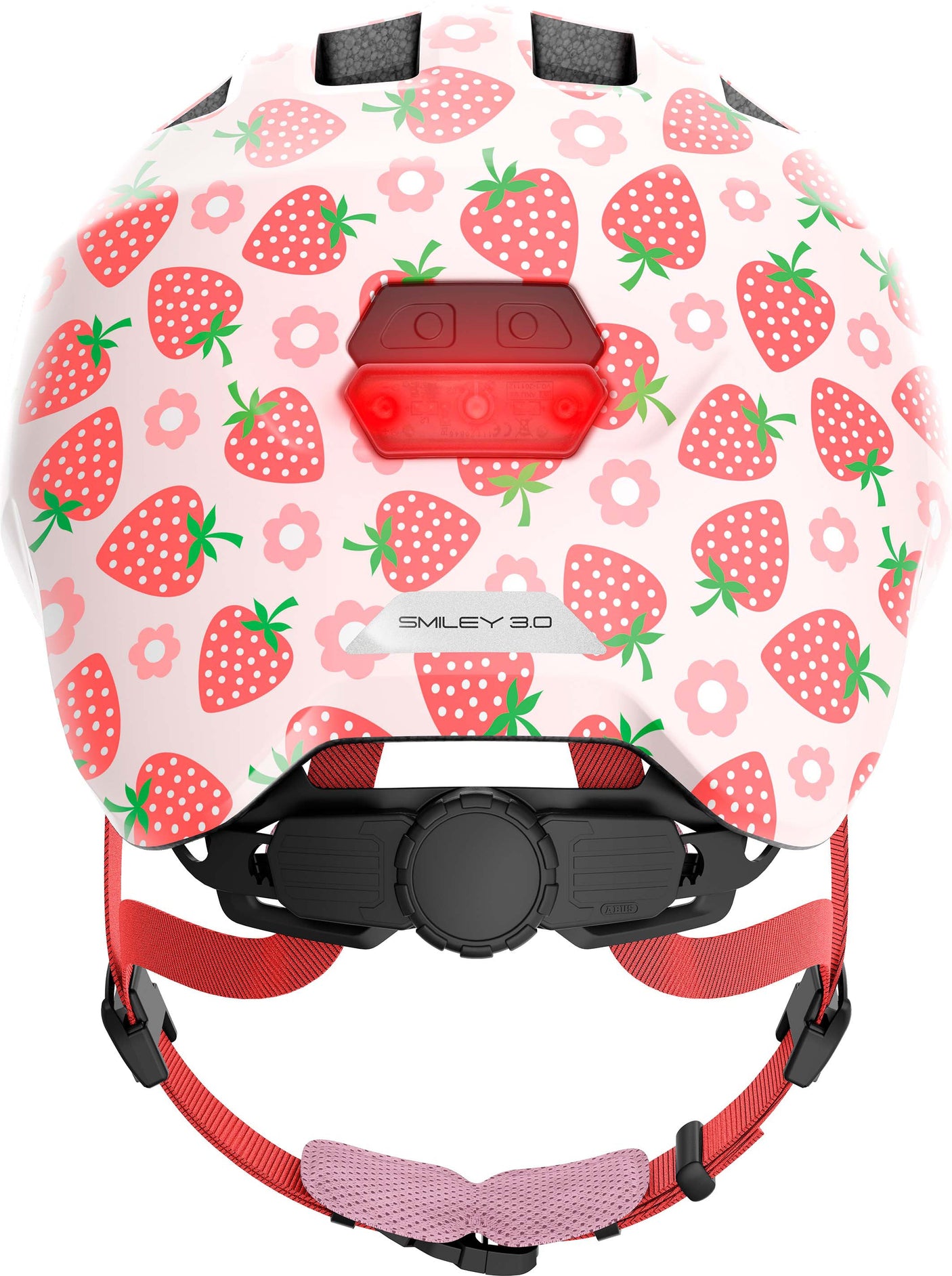 ABUS Smiley 3.0 LED Helm Kids roze aardbei