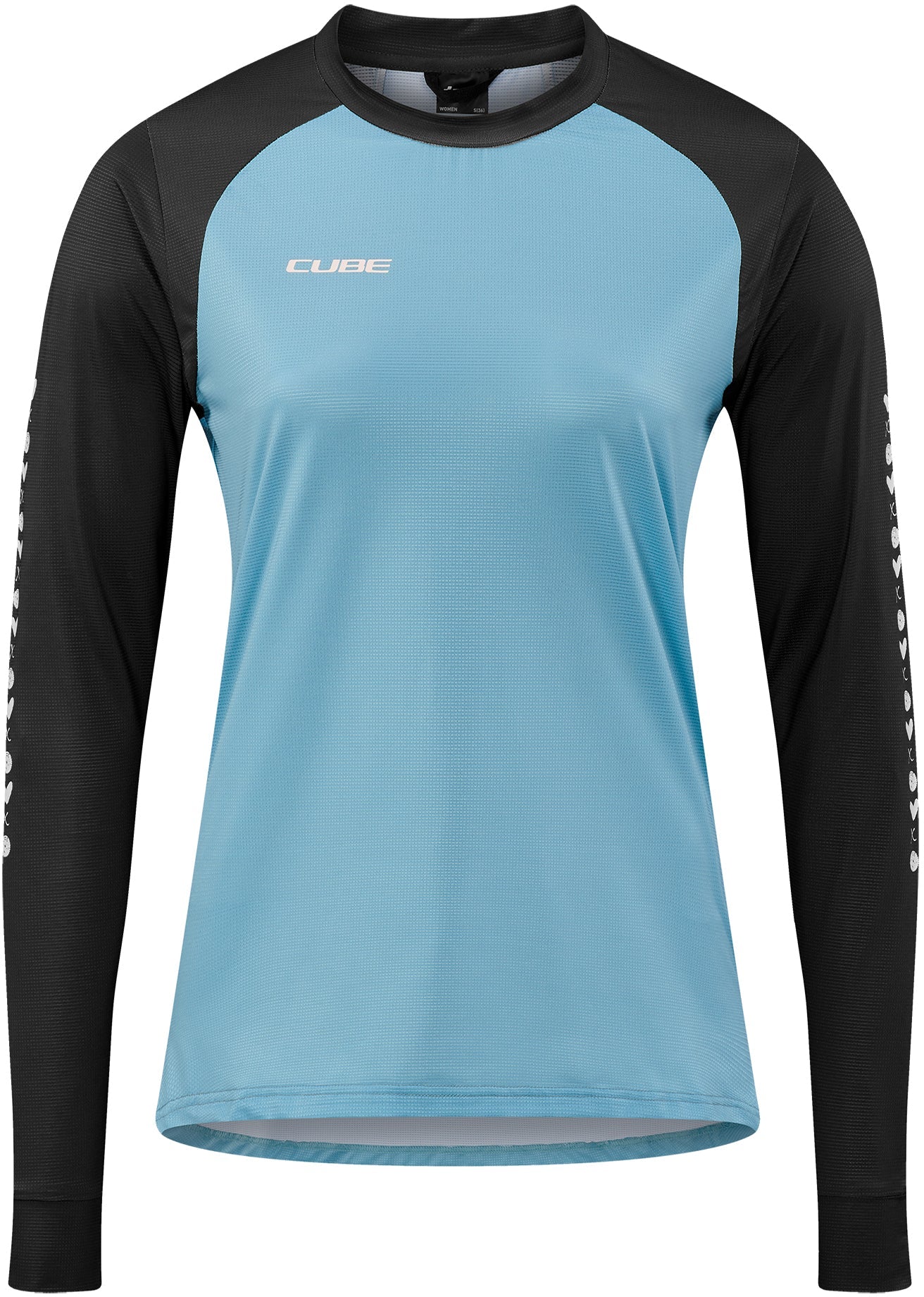 CUBE ATX WS Lange mouw ronde hals trui blue´n´black