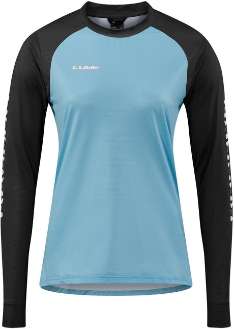 CUBE ATX WS Lange mouw ronde hals trui blue´n´black