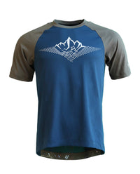 Zimtstern PureFlowz Shirt SS Heren French Navy / Dusty Olive