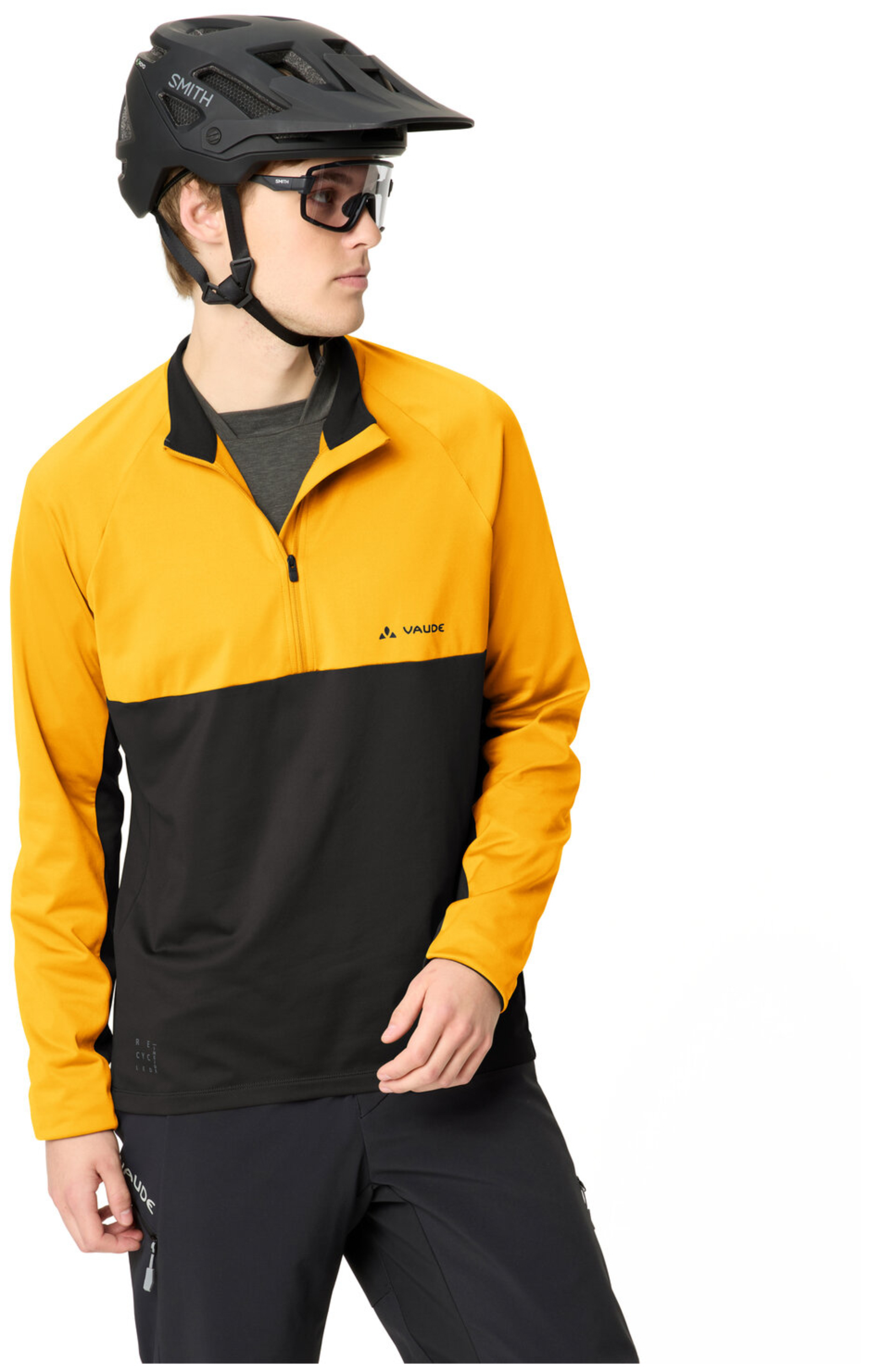 VAUDE Heren Qimsa Halfzip LS Shirt saffraan