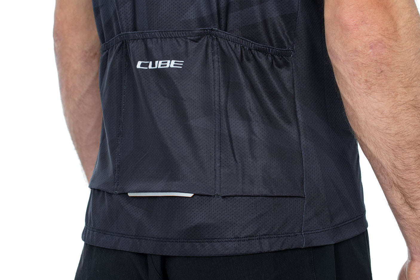 CUBE ATX Trui Full Zip CMPT korte mouw black´n´grey