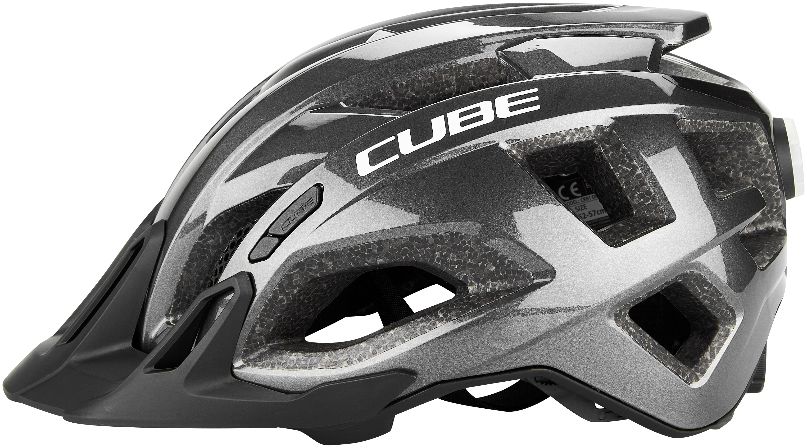 CUBE helm QUEST glanzend iridium zwart