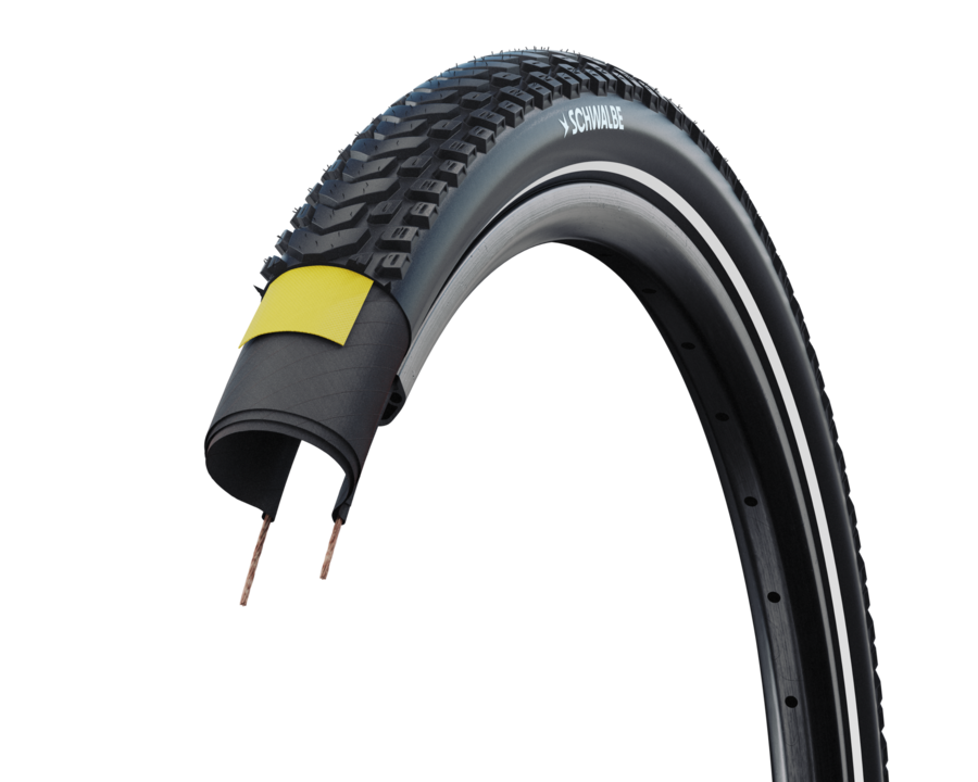 Schwalbe MARATHON MONDIAL PRO Evolution V-Guard ADDIX 28" zwart-reflecterend