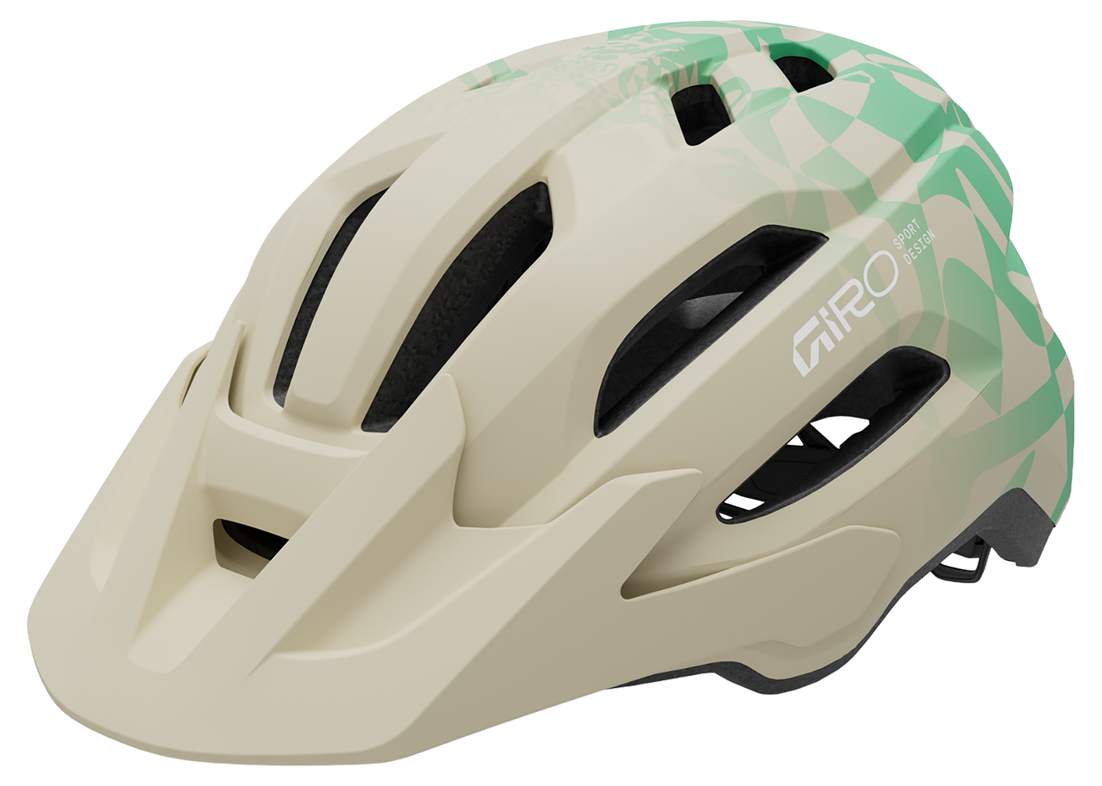 Giro Fixture II MTB-helm mat steen/groen rush