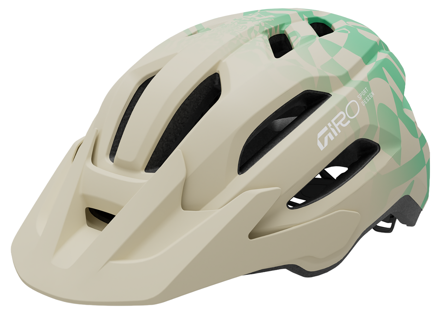 Giro Fixture II MTB-helm mat steen/groen rush
