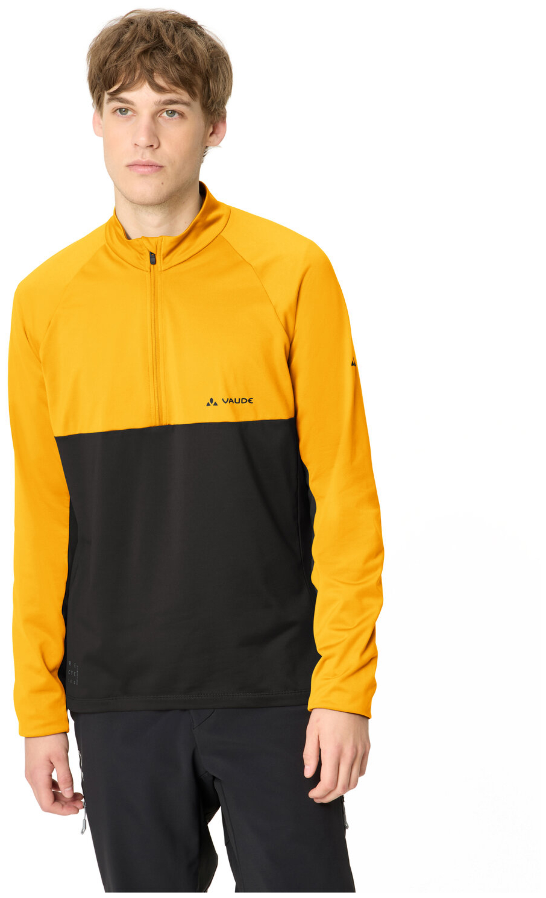 VAUDE Heren Qimsa Halfzip LS Shirt saffraan