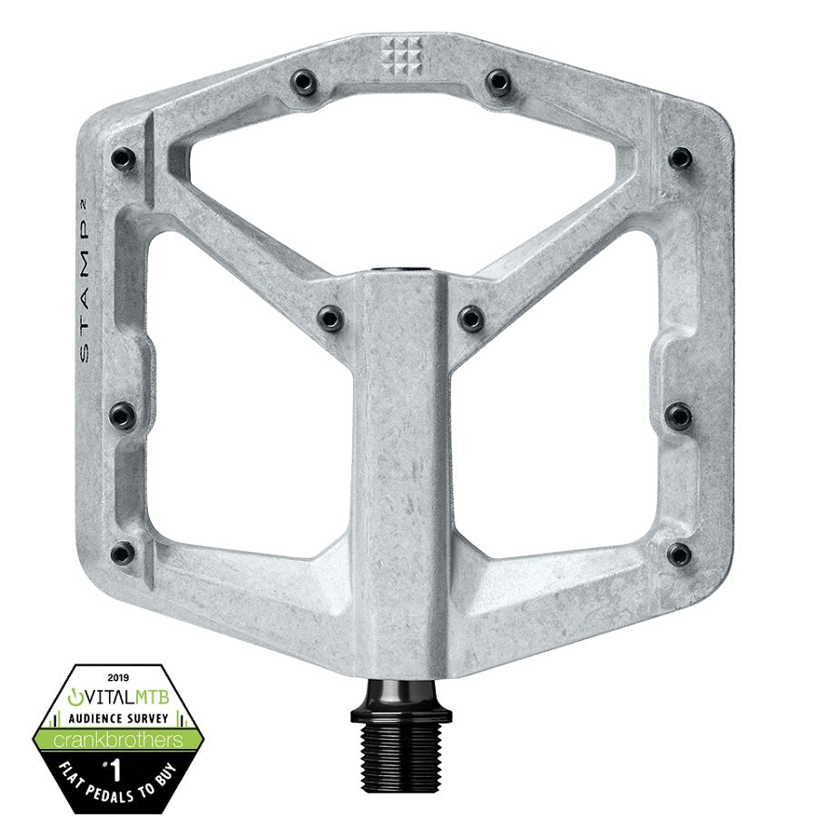 Crankbrothers Stamp 2 Large platformpedaal raw silver