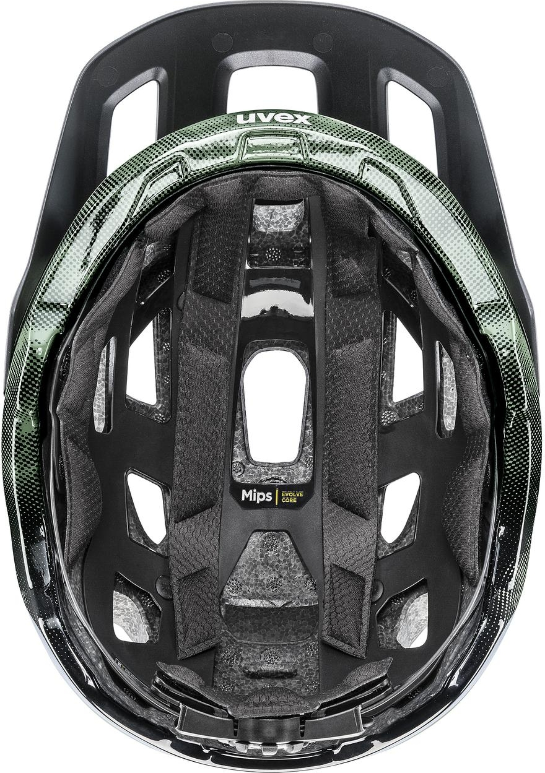 uvex React Mips MTB-helm Moss Green-Black Mat