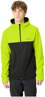 VAUDE Heren Qimsa Hooded Softshell Jas II neon geel