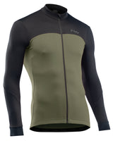 Northwave Force 2 Jersey LS Full Zip Zwart/Bosgroen